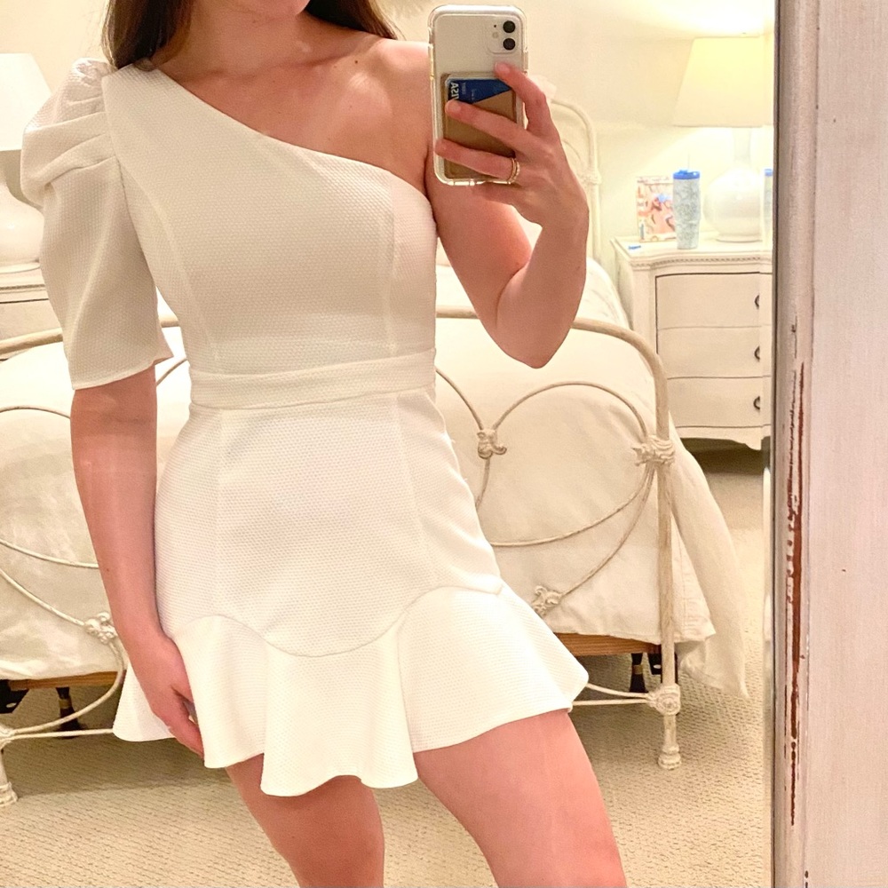 DO+BE white ruffle mini dress